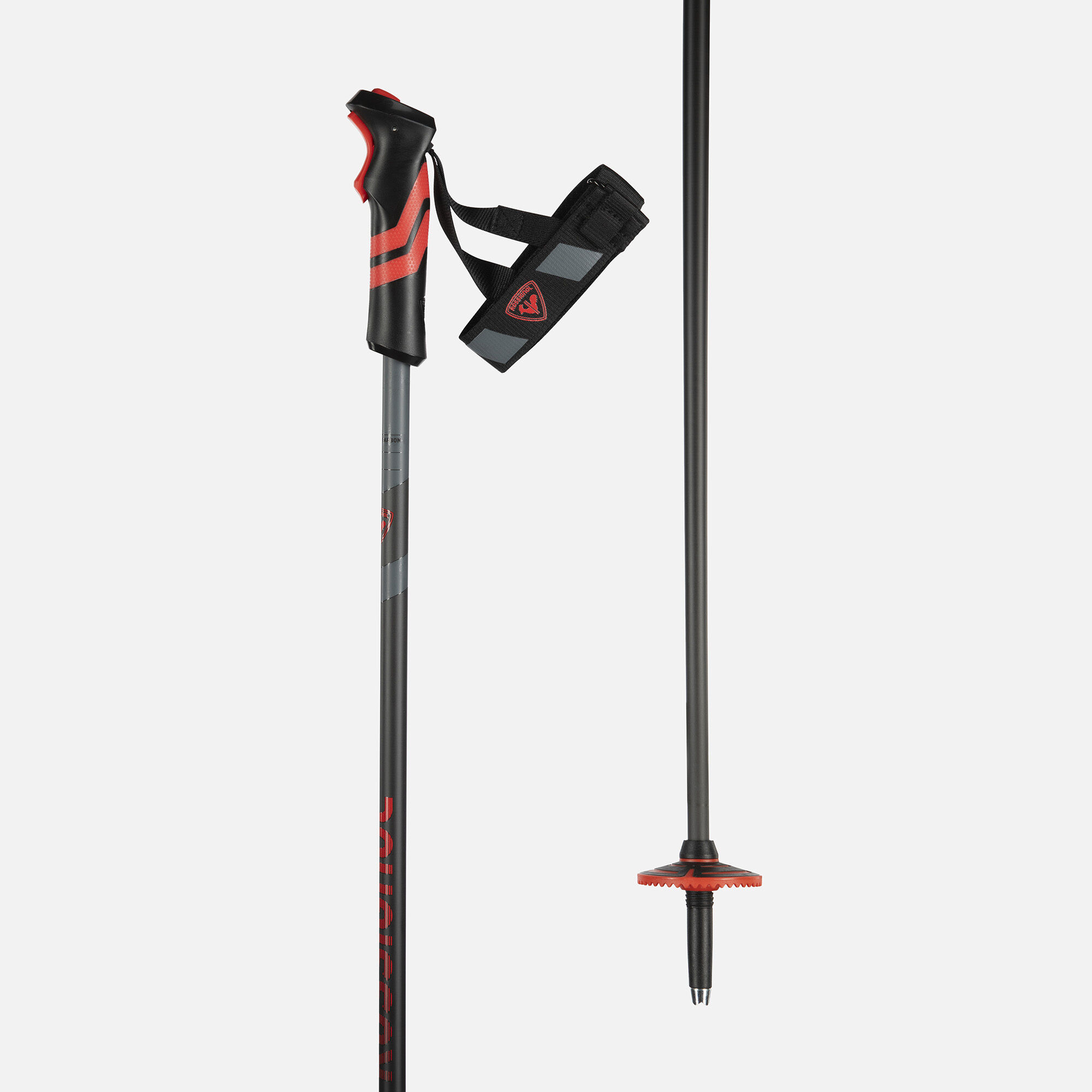 24/25モデル ロシニョール TACTIC CARBON CLIP 115cm Rossignol Tactic Carbon R-Clip Ski Poles Red | Red | Rossignol