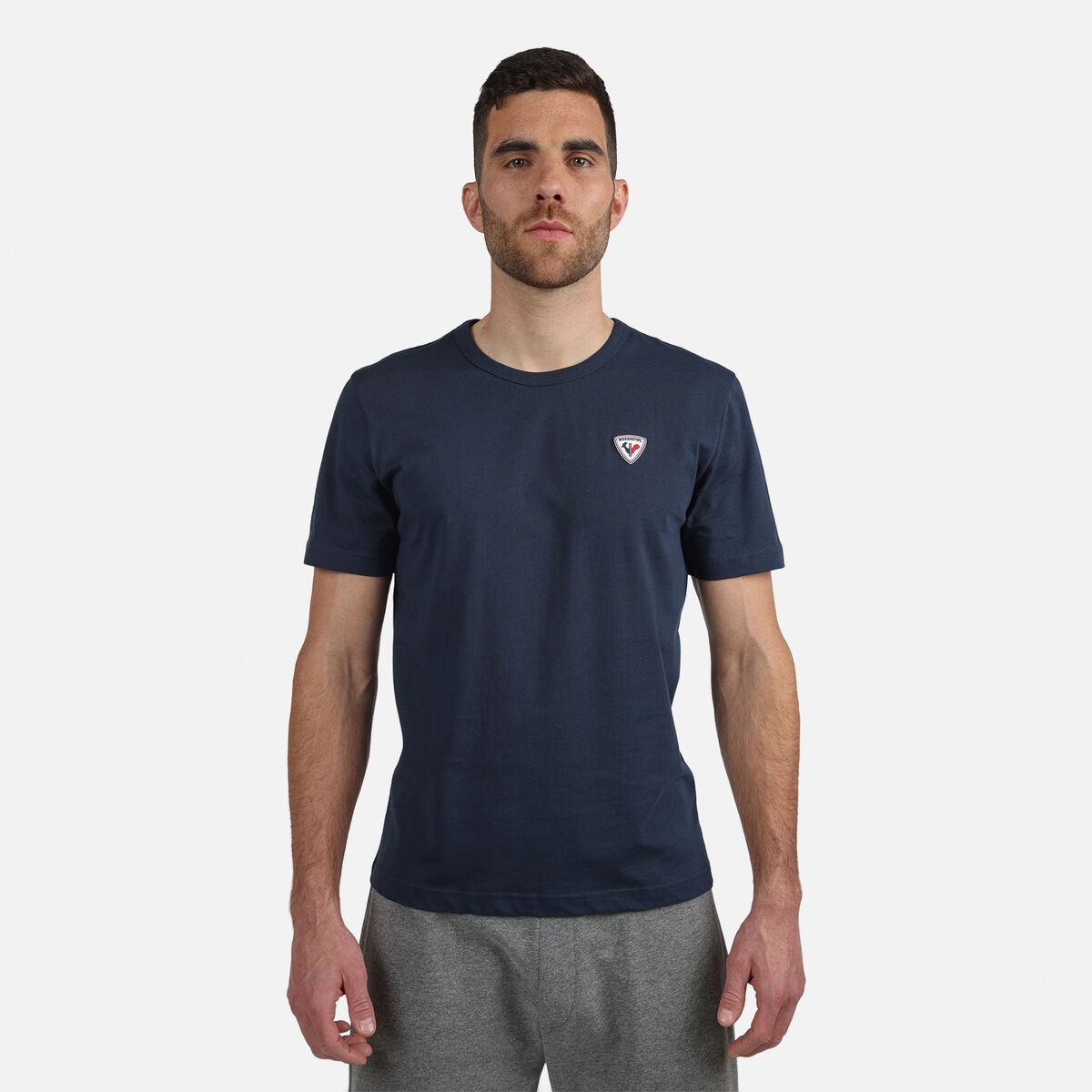 Einfarbiges Logo Herren-T-Shirt