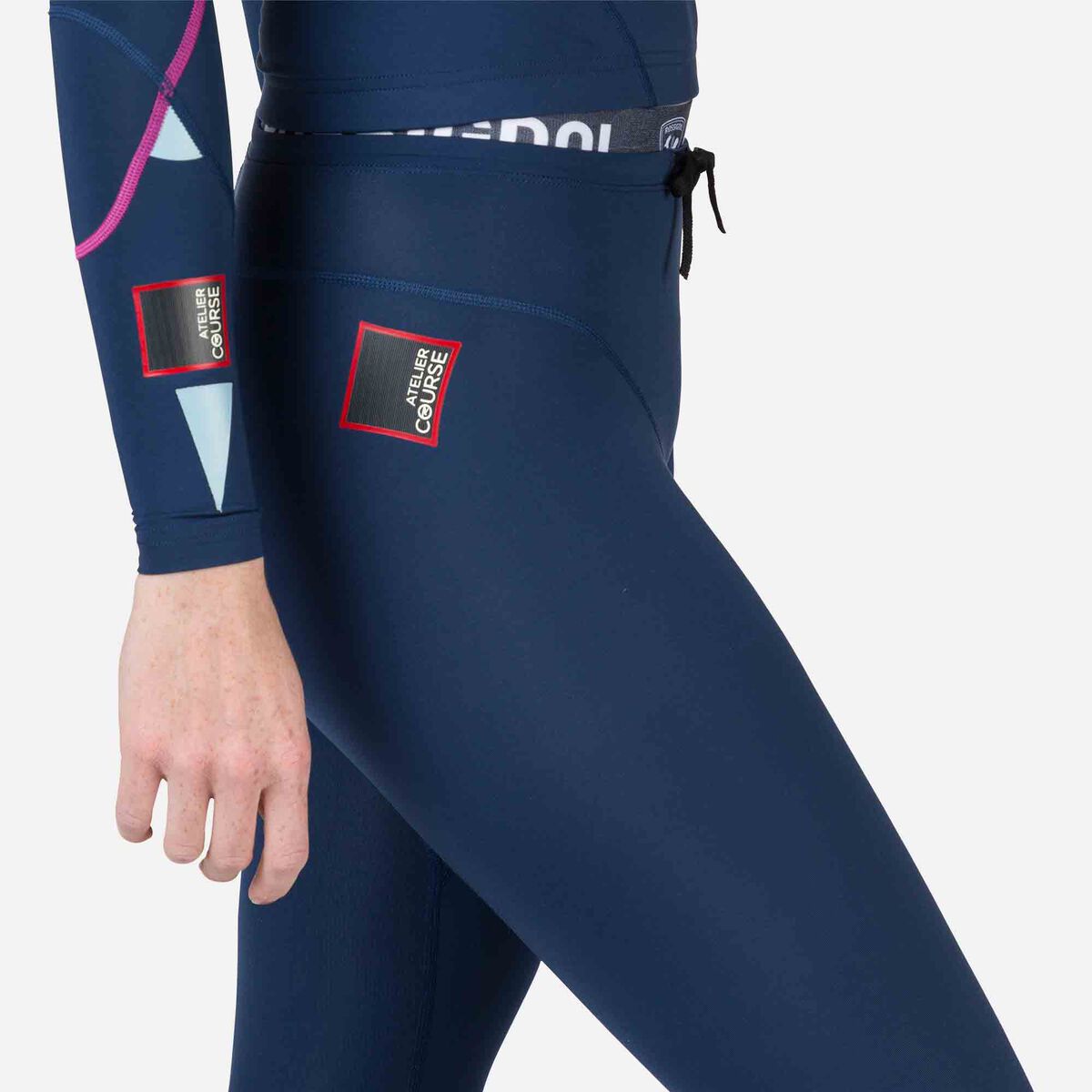 Rossignol Women's lightweight breathable running tights, Dark Navy