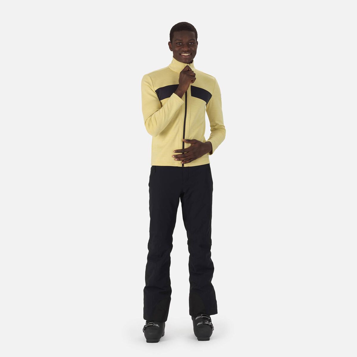 Rossignol Men's React Merino Full Zip Midlayer Yellow
