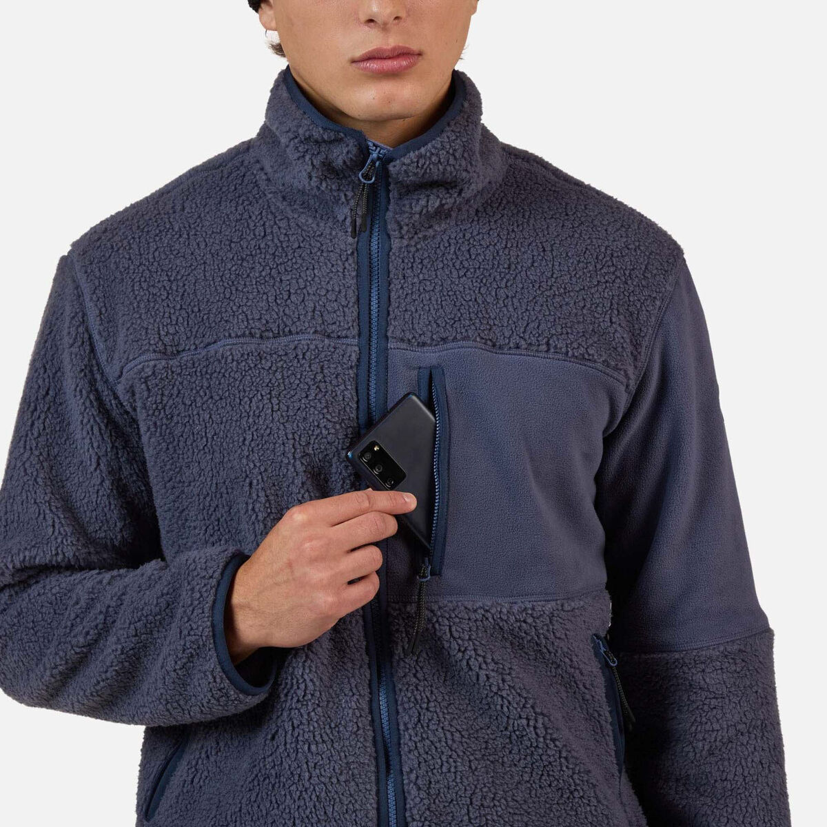 Rossignol Men's All Track Fleece Sherpa Jacket Blue