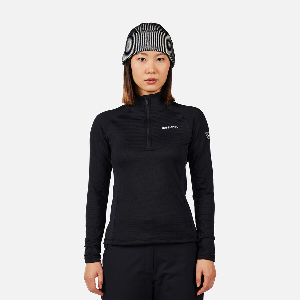 Rossignol Women's Blackside Mix Half-Zip Fleece Black