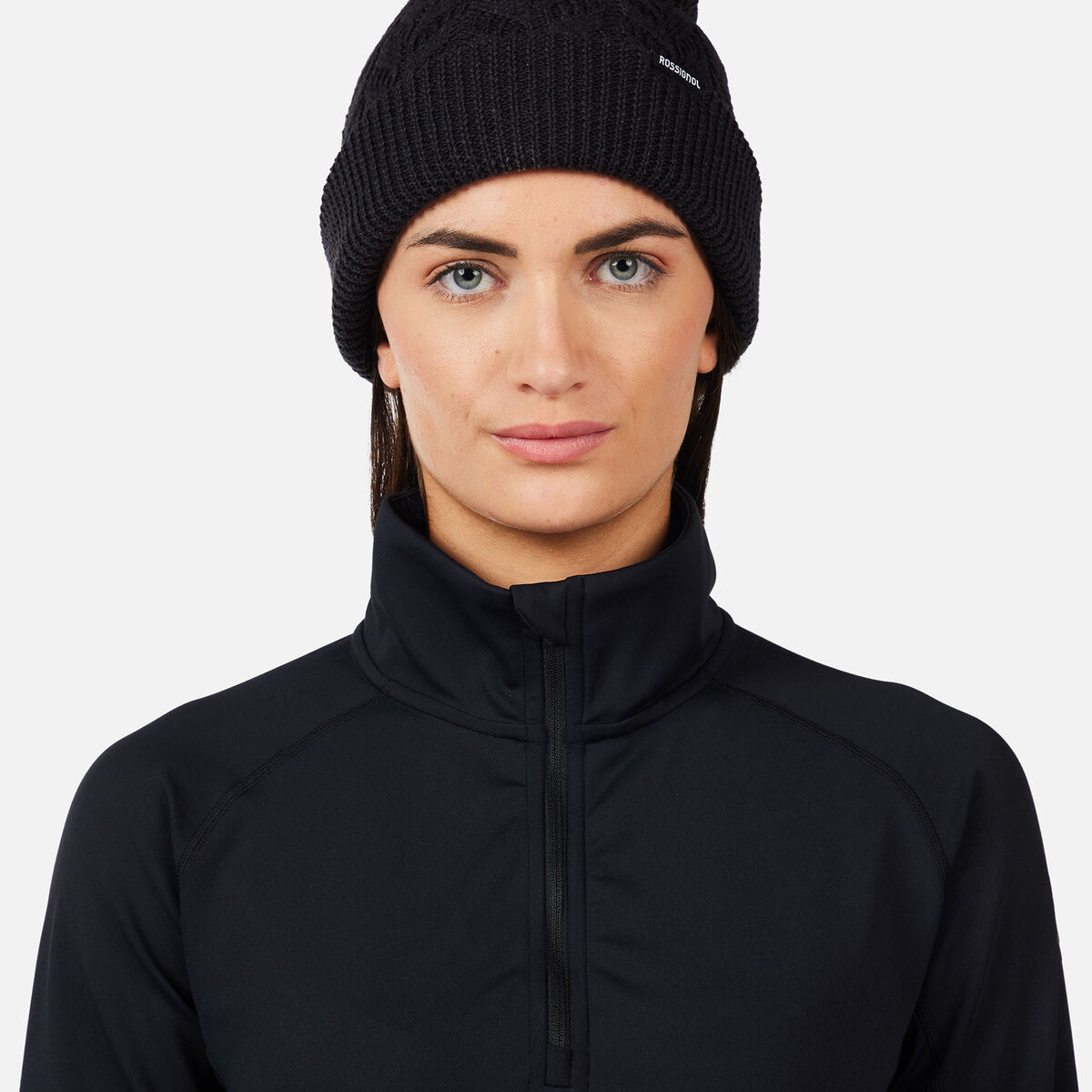 Rossignol Women's Mid Layer Stretch Half-Zip Black