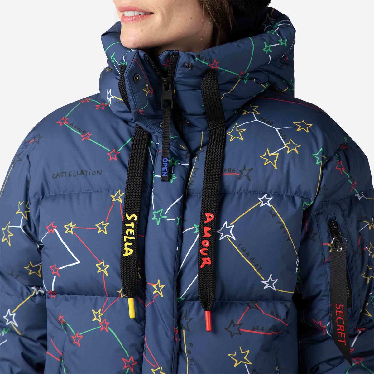Women's JCC Modul Printed Down Bomber Jacket | Ski & snowboard jackets |  Rossignol