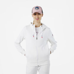Rossignol Sweat en coton &agrave; capuche zipp&eacute; Logo Femme White