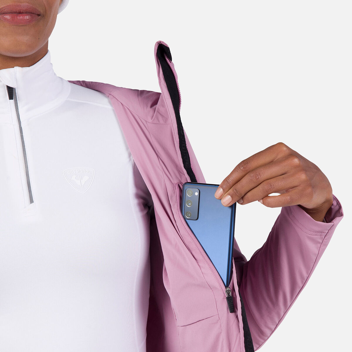 Rossignol Women's Opside Light Insulated Hoodie Jacket Pink/Purple