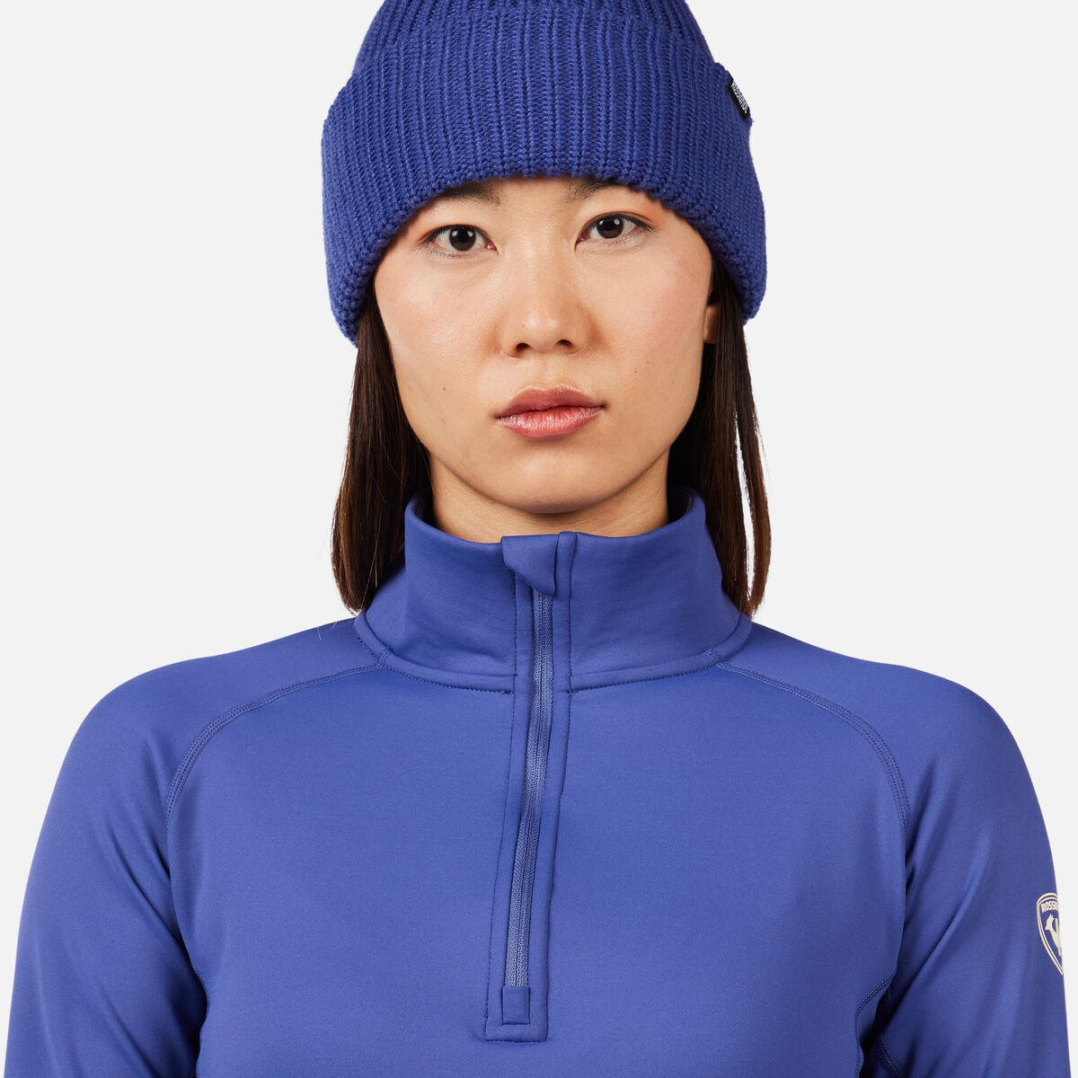 Rossignol Women's Mid Layer Stretch Half-Zip Blue