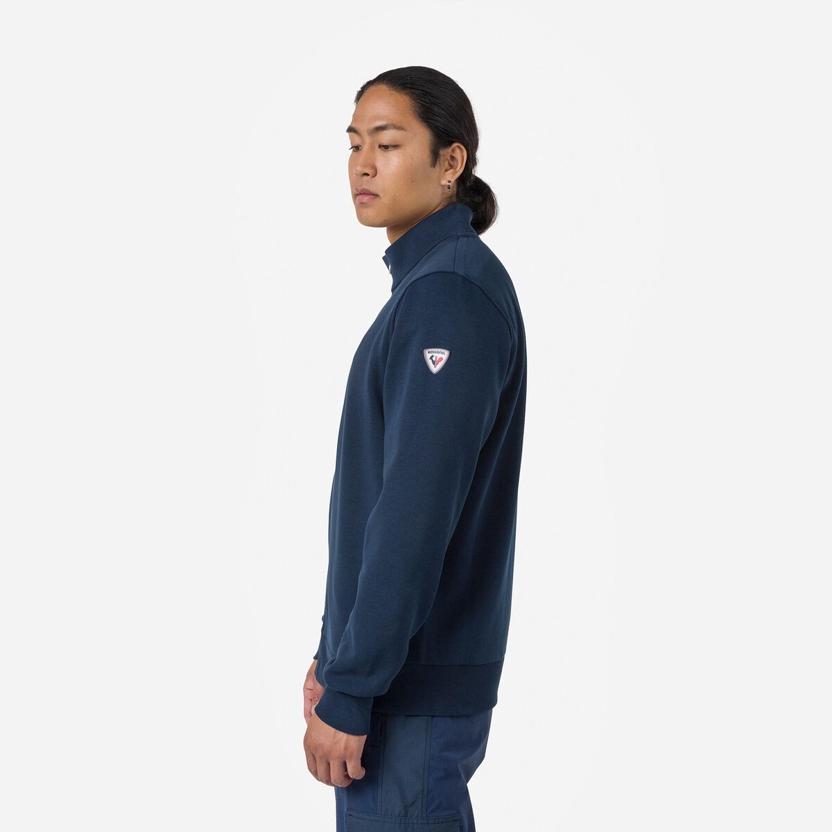 Rossignol Felpa con zip integrale in cotone uomo logo Blue