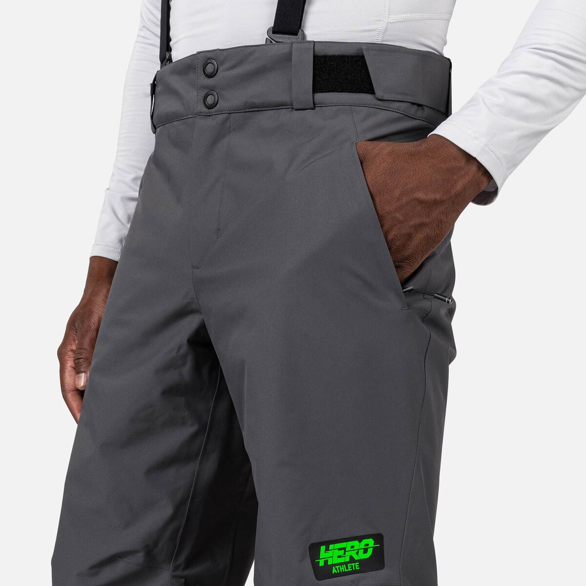 Rossignol Pantal&oacute;n de esqu&iacute; aislante Hero Blackside para hombre Gris