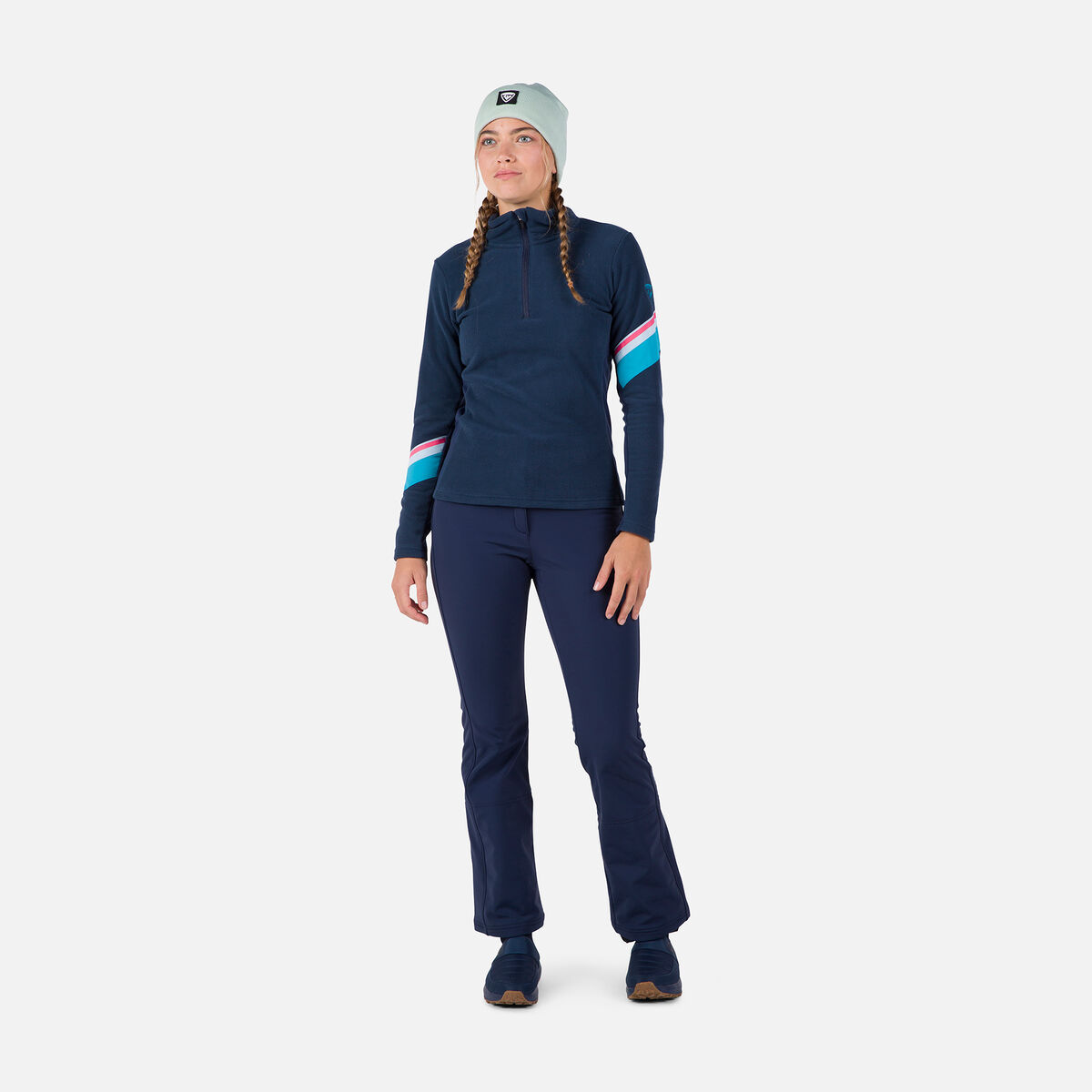 Rossignol ウィメンズ ストローパイル ハーフジップ フリース トップ Blue