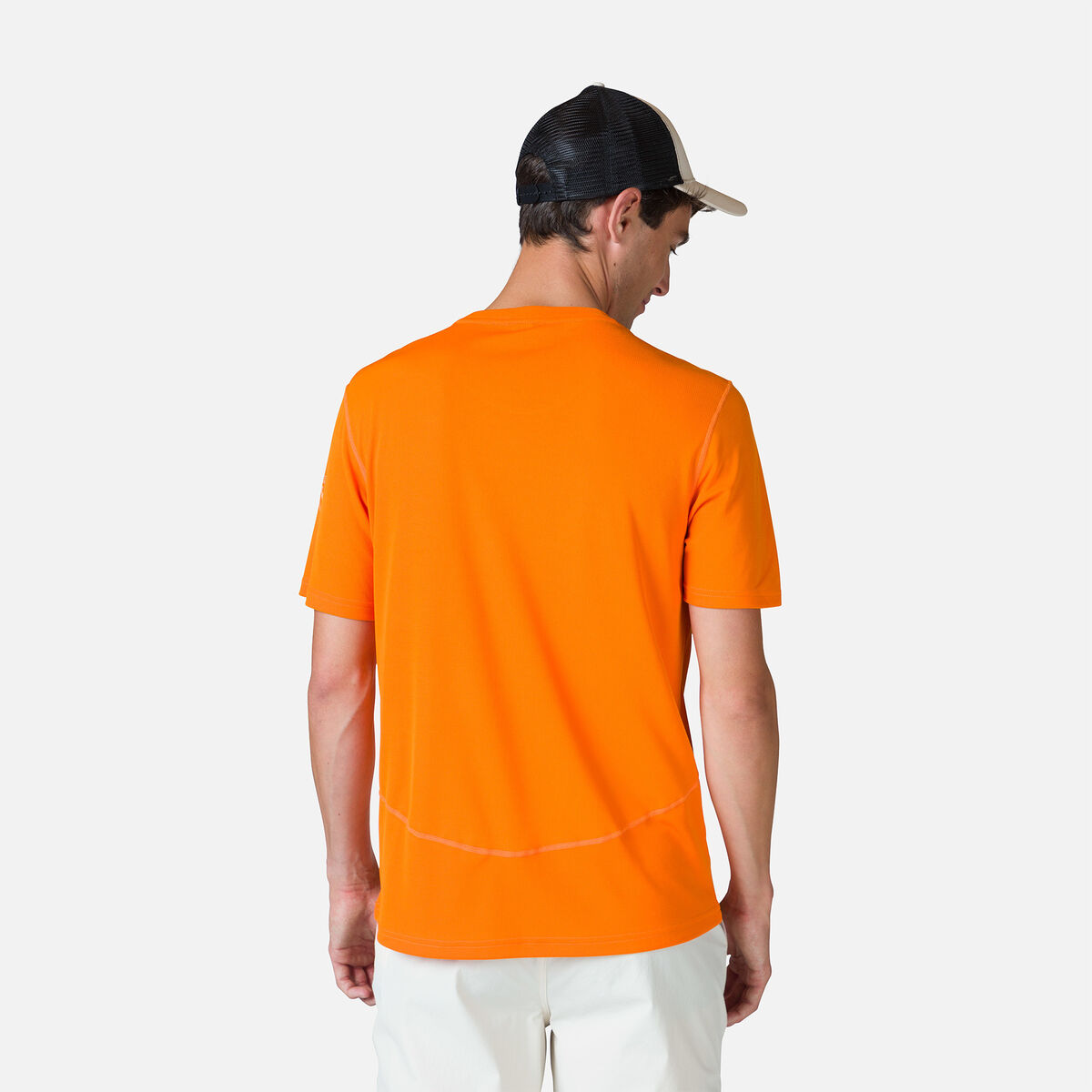 Einfarbiges Wander-T-Shirt für Herren