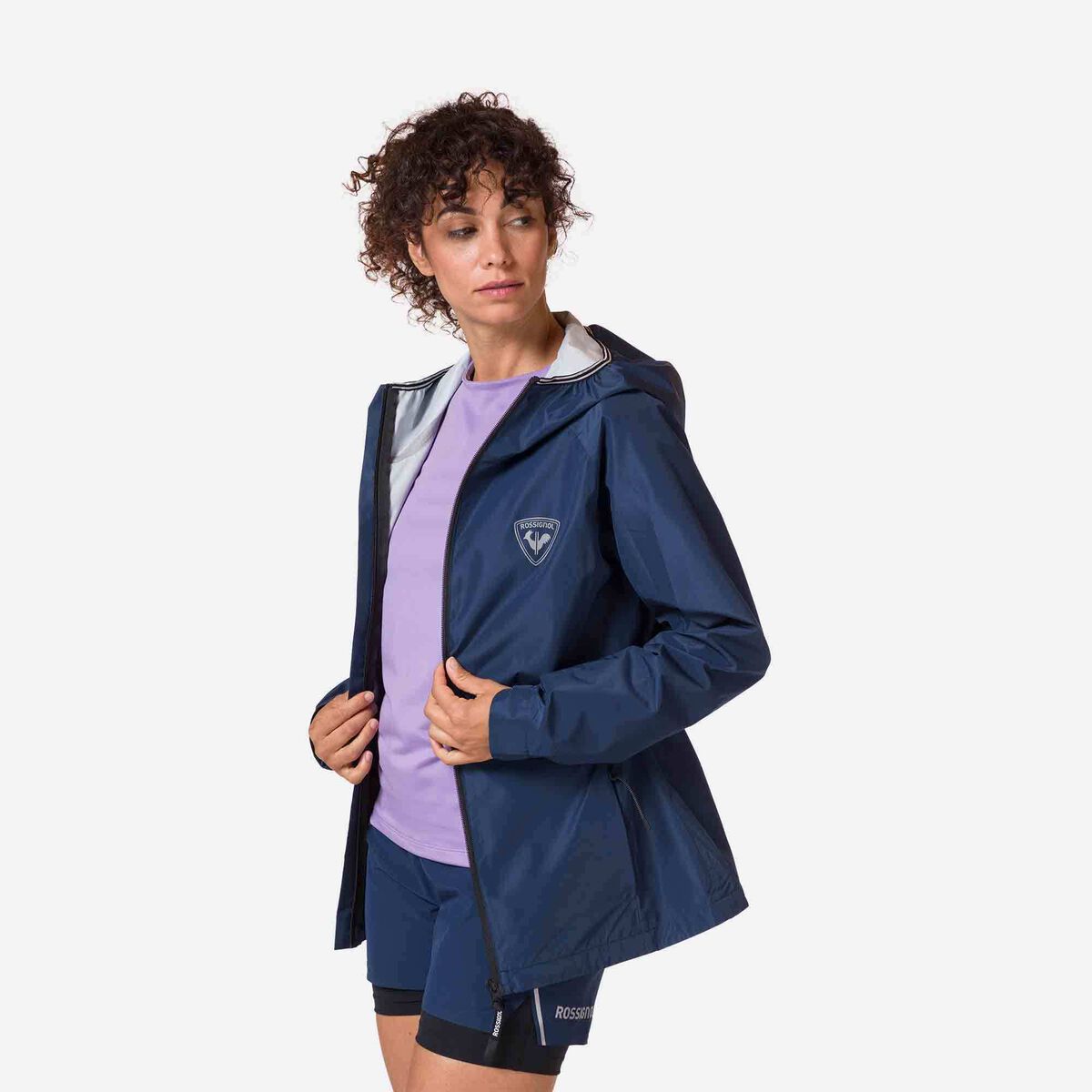 Chubasquero con capucha para mujer, con cremallera, para entrenamiento,  senderismo, chaqueta con capucha de manga larga, con cordón, impermeable