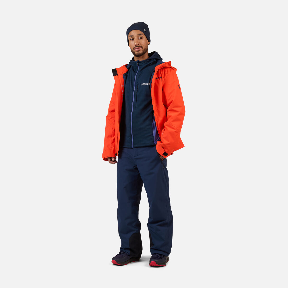 Rossignol Men's Blackside Full-Zip Hooded Fleece Blue
