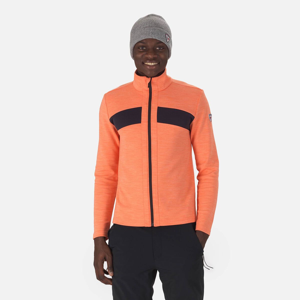 Rossignol Men's React Merino Full Zip Midlayer Orange