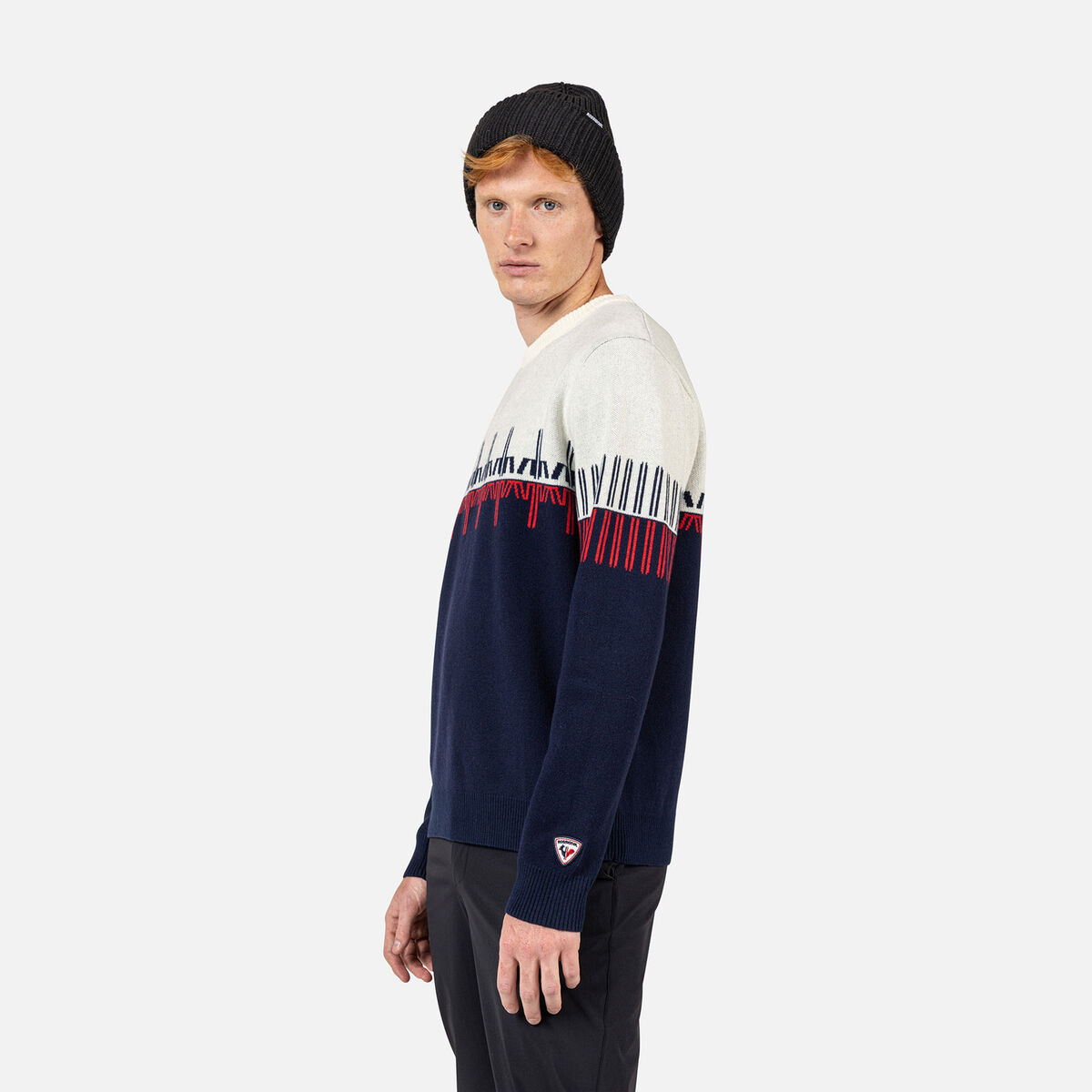 Rossignol Men's Patterned Crewneck Sweater Blue