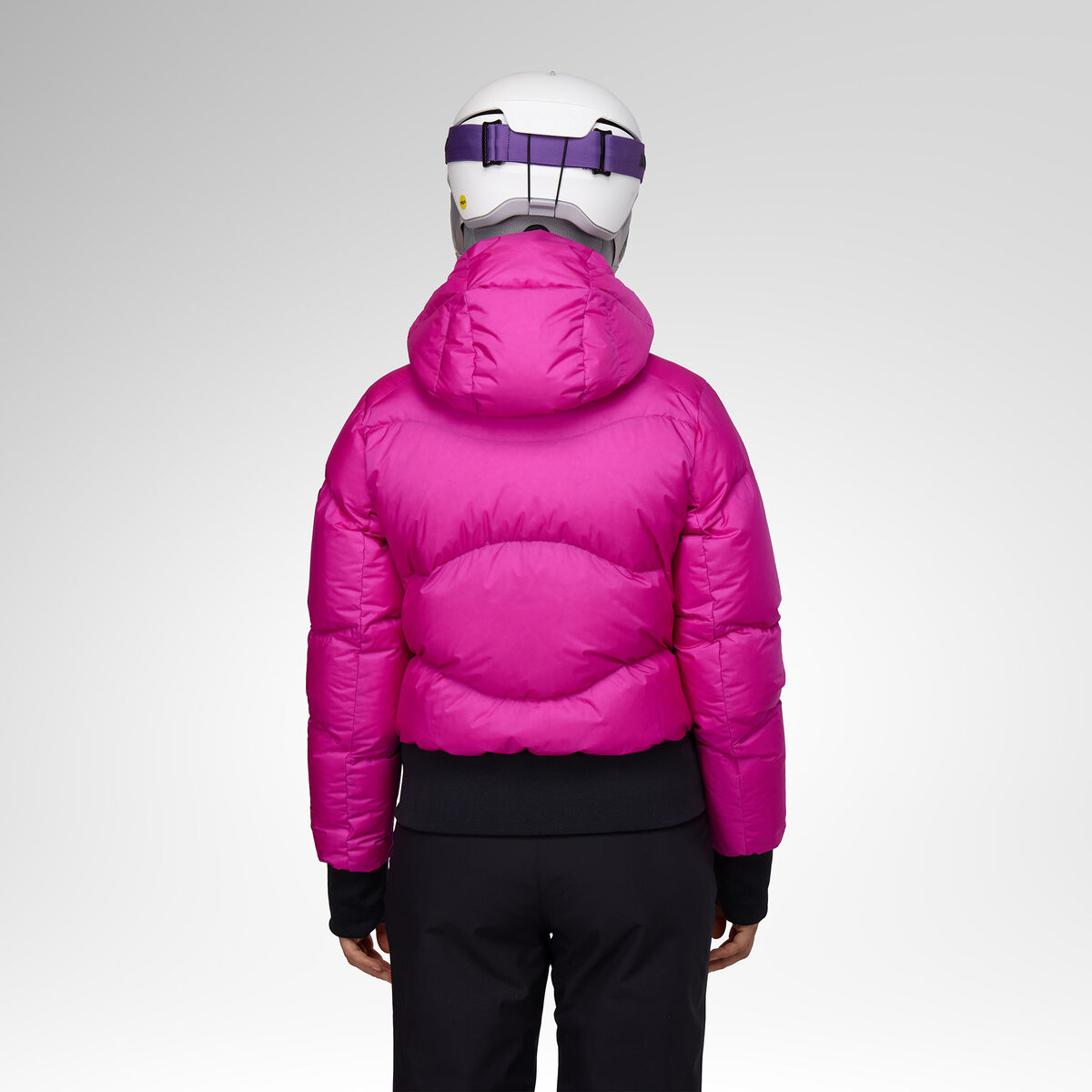 Rossignol Women's Snowblaze Down Bomber Ski Jacket Pink Purple