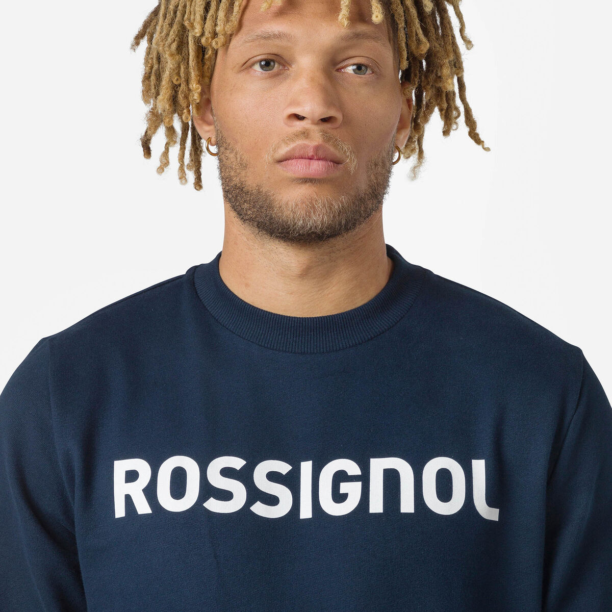 Rossignol Sweat &agrave; col rond molletonn&eacute; Logo Homme Blue