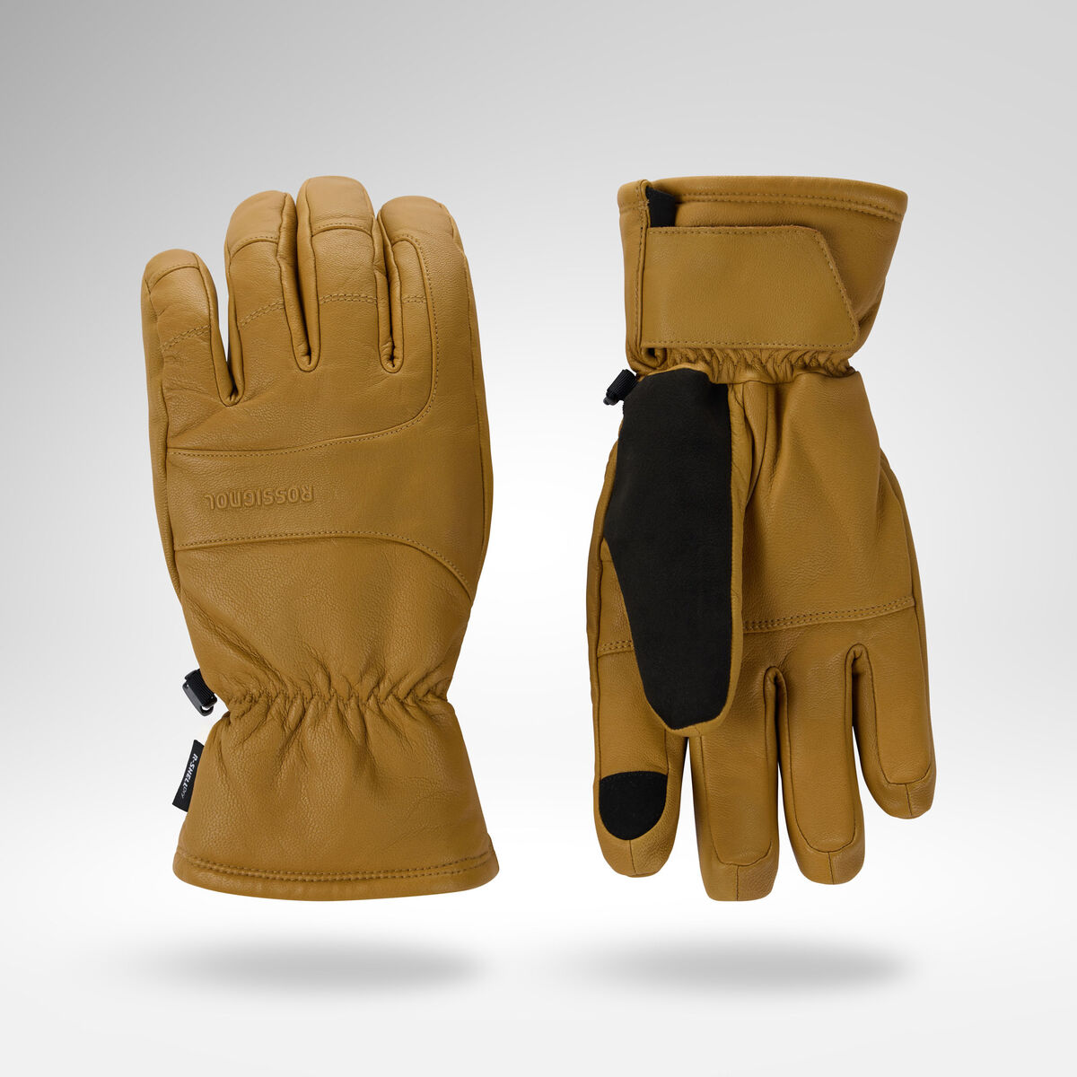 Rossignol R-Shell Dry Full Leather Ski Gloves Yellow