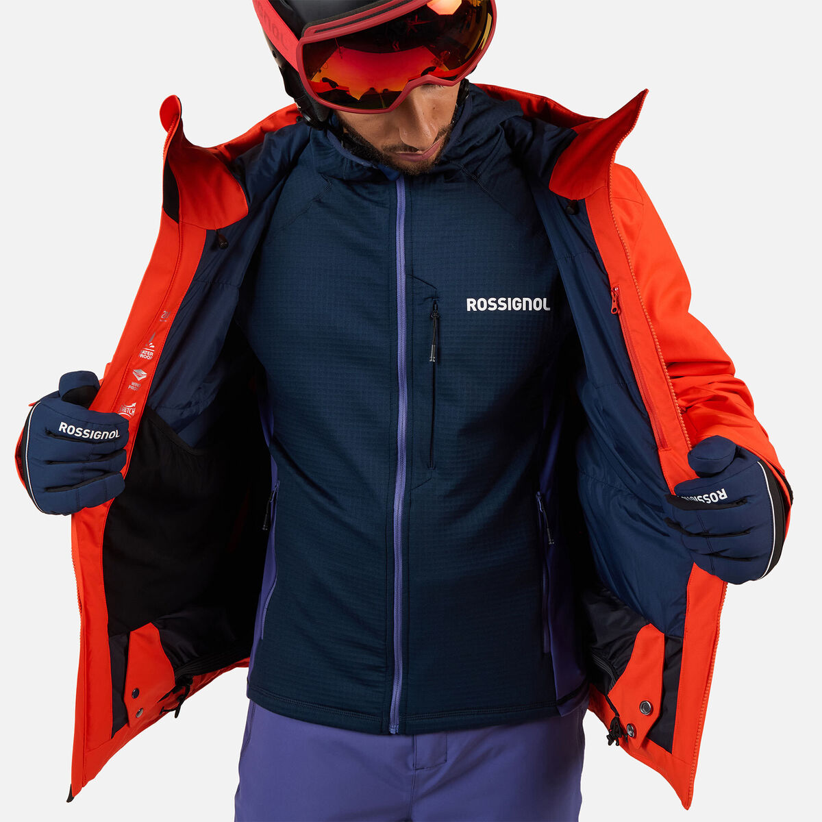 Rossignol Men's Rochrun Insulated Ski Jacket Orange
