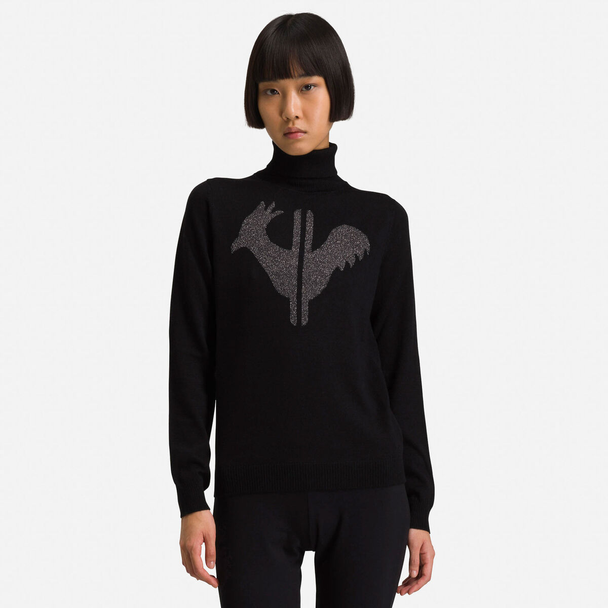 Rossignol Pull col roul&eacute; Classic Femme Black