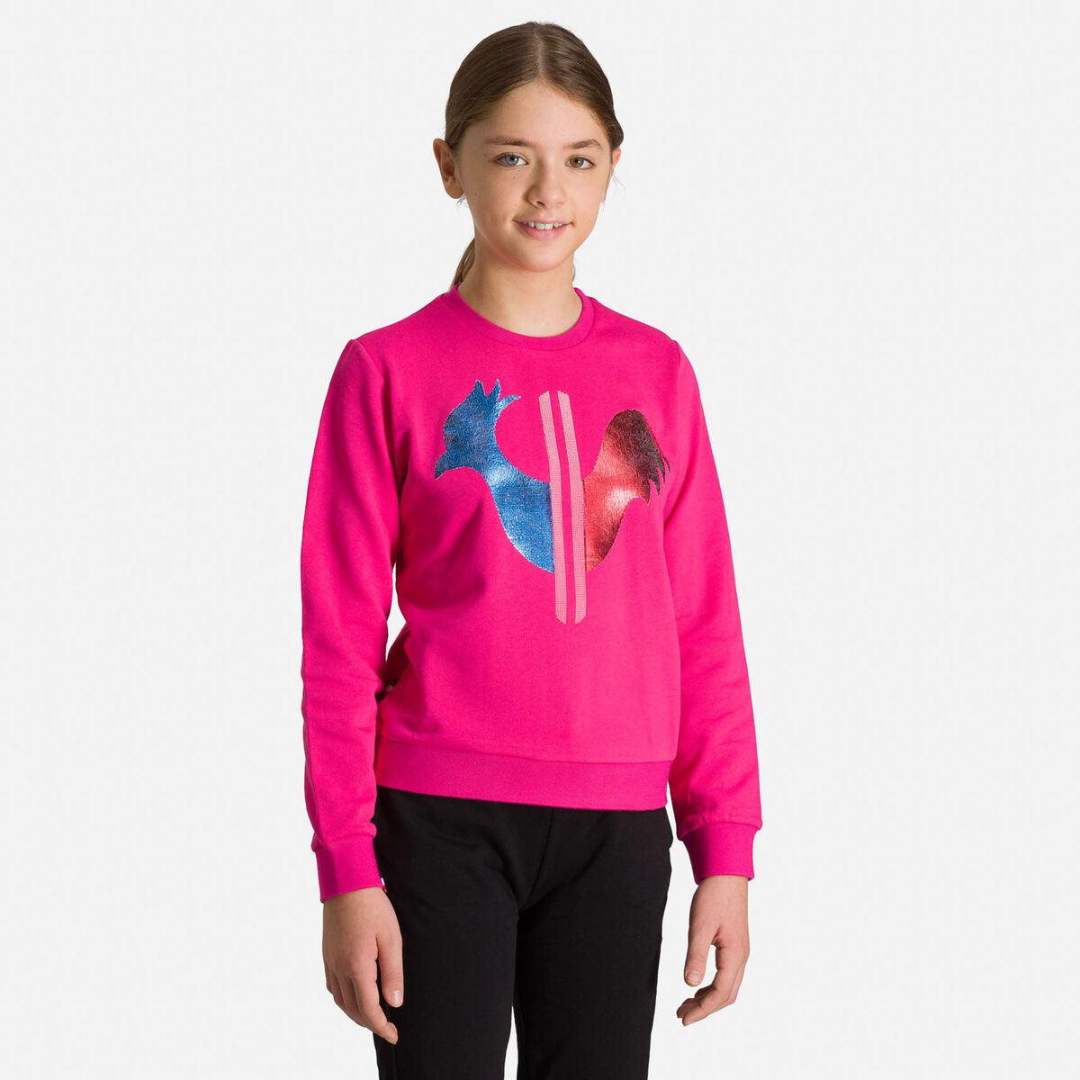 Girls' Rooster Round Neck Sweatshirt