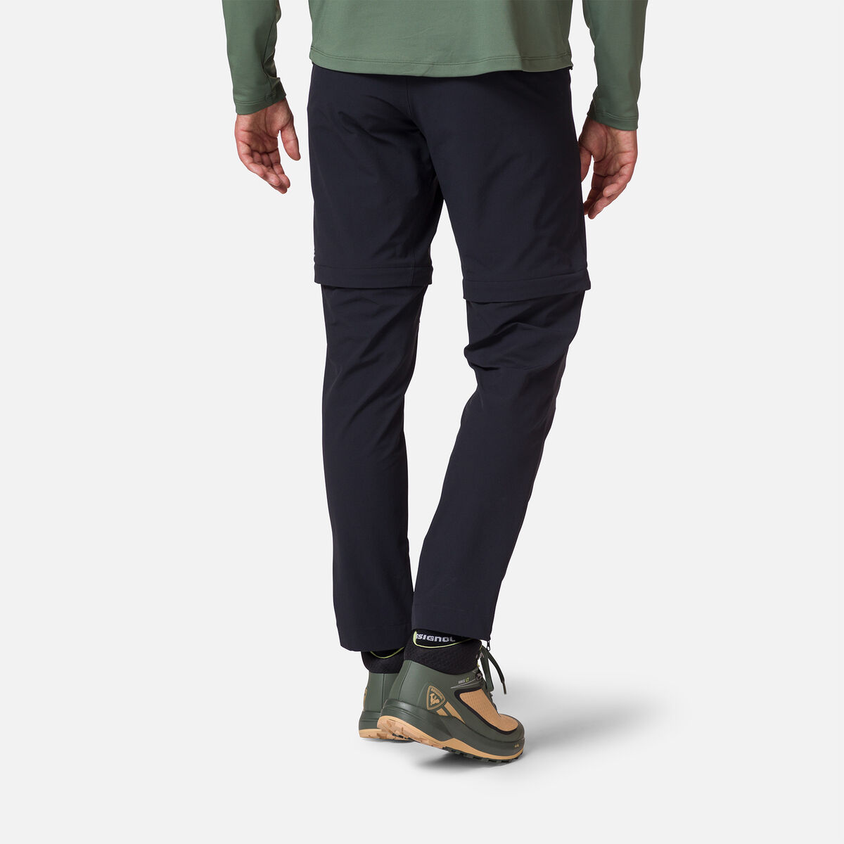 Rossignol Men's lightweight convertible zip-off pants Black