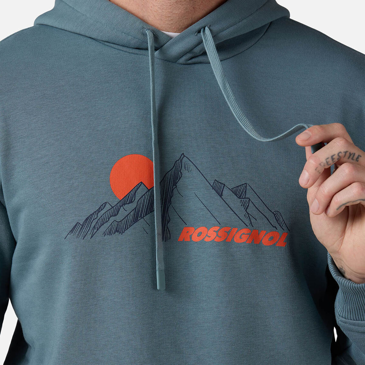 Rossignol Men's Waterfall Hoodie Sweatshirt Blue