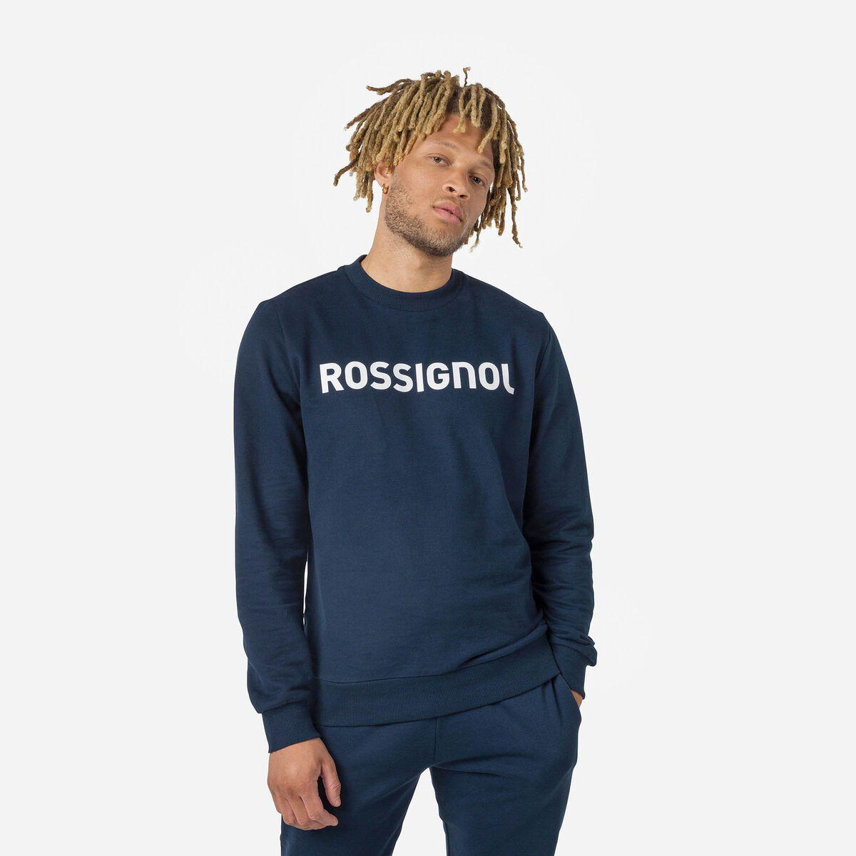 Rossignol Sweat &agrave; col rond molletonn&eacute; Logo Homme Blue