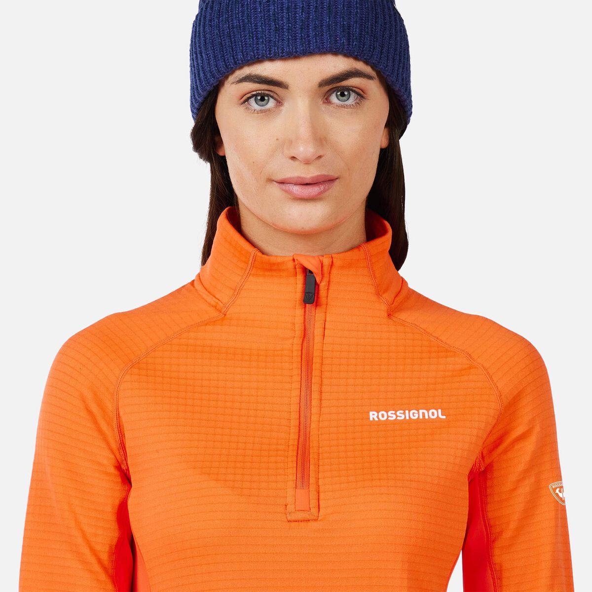 Rossignol Women's Blackside Mix Half-Zip Fleece orange