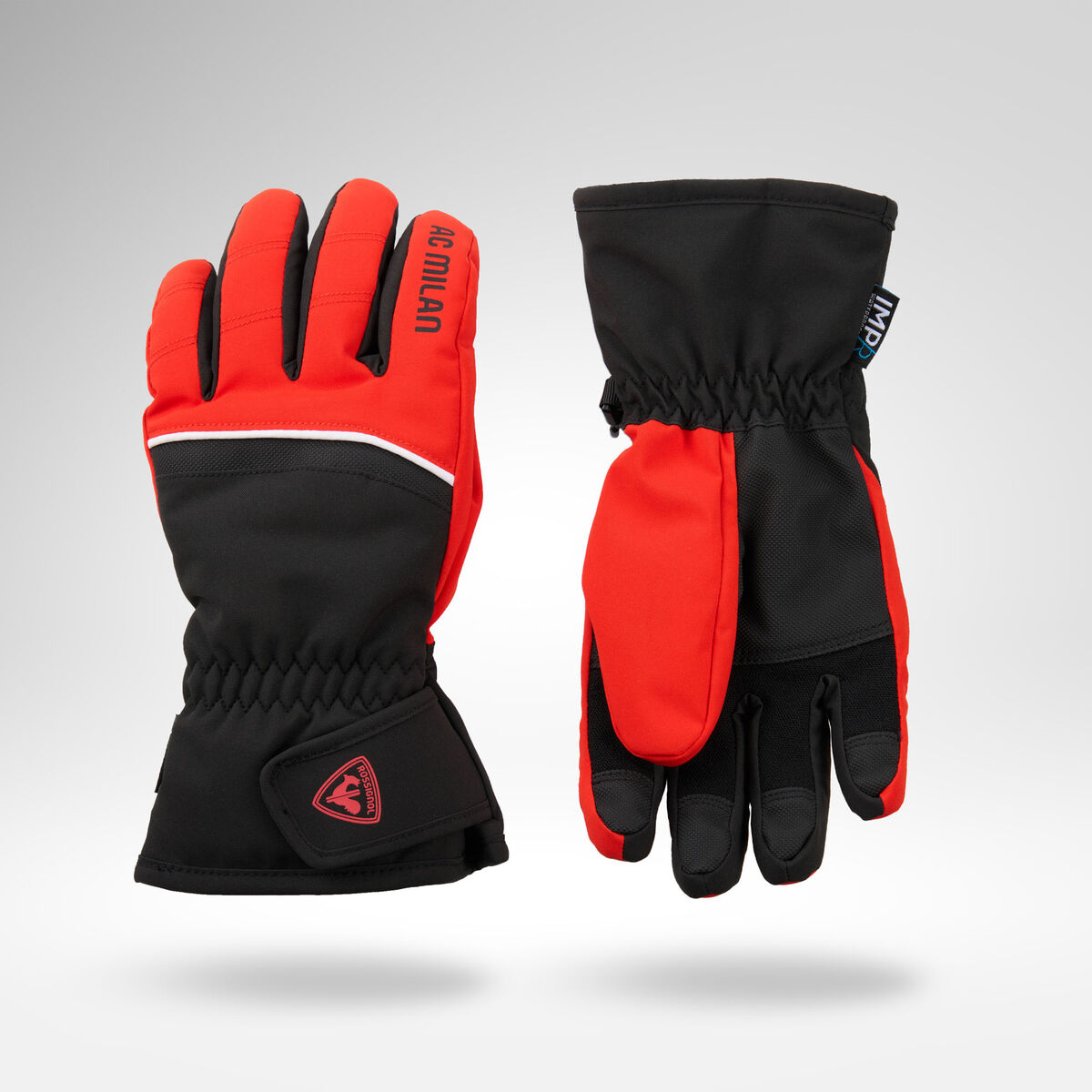 Rossignol JUNIOR ROSSIGNOL X AC MILAN SKI GLOVES Black