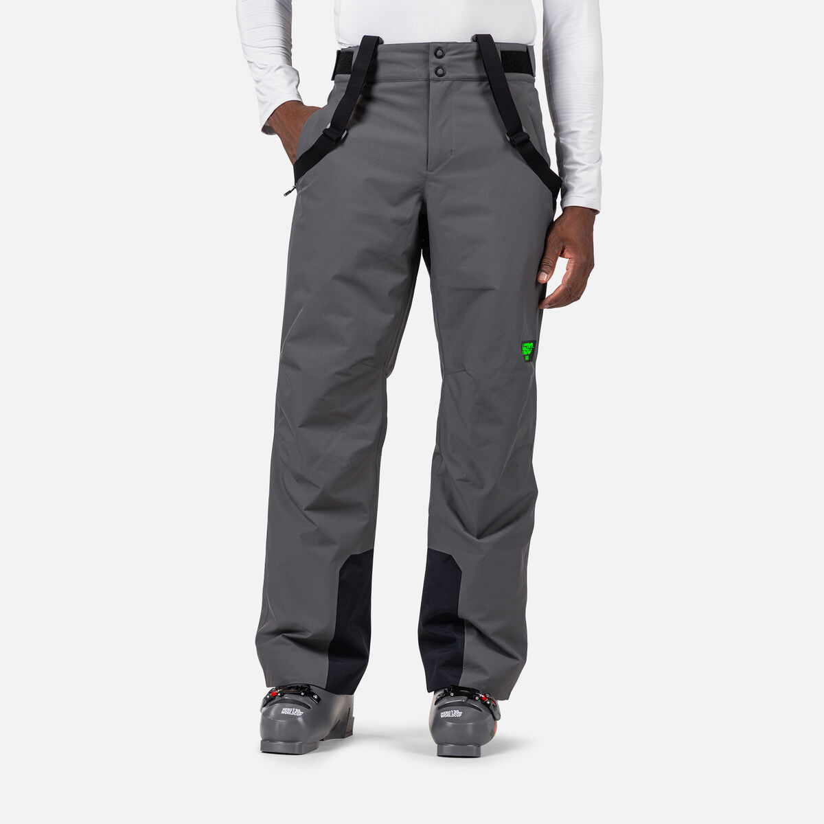 Rossignol Pantal&oacute;n de esqu&iacute; aislante Hero Blackside para hombre Gris