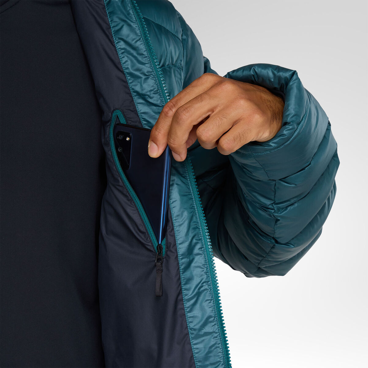 Rossignol Men's Verok Down Hoodie Jacket Blue