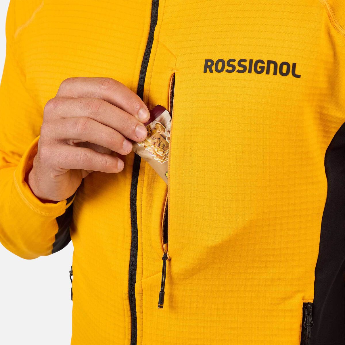 Rossignol Men's Blackside Full-Zip Hooded Fleece Yellow