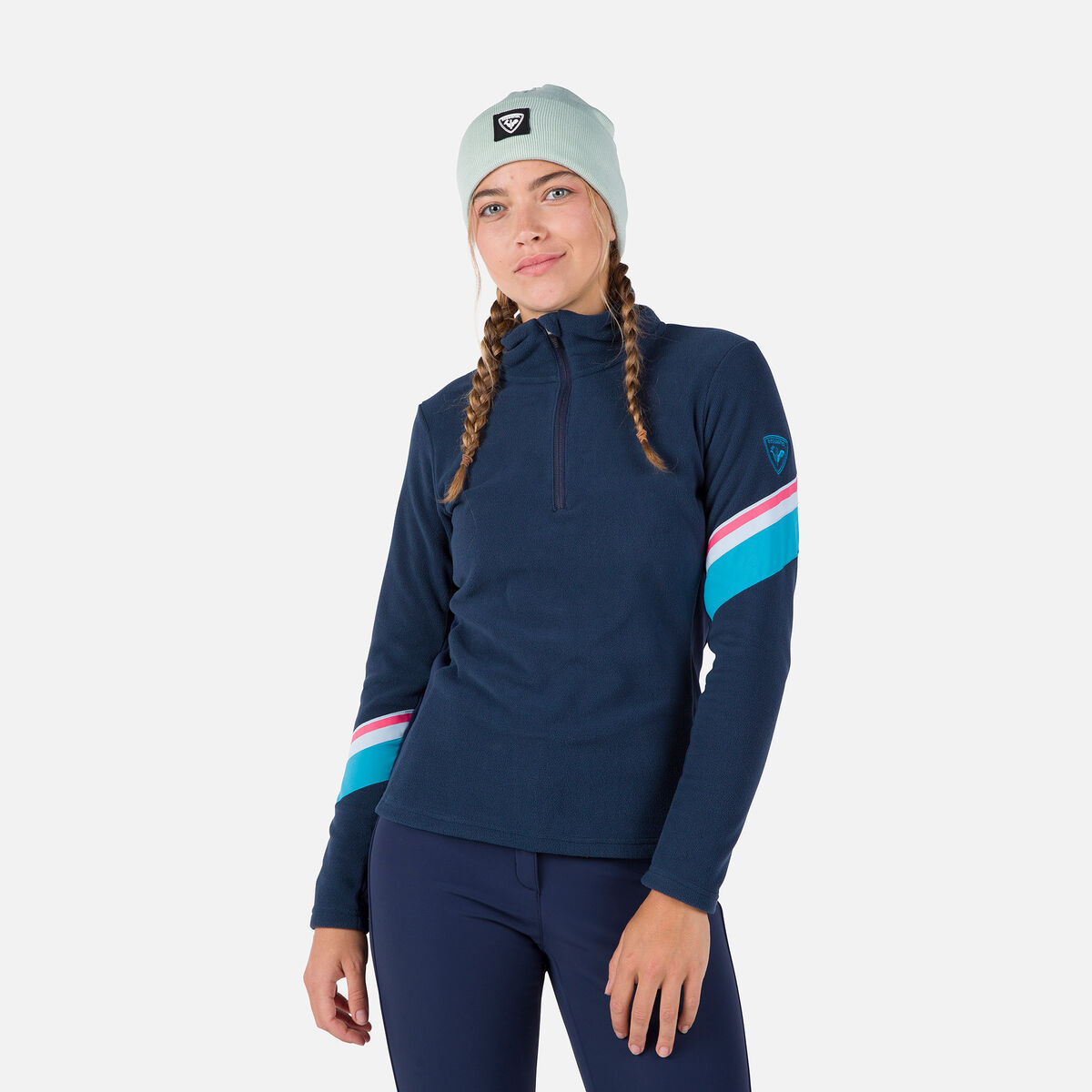 Rossignol ウィメンズ ストローパイル ハーフジップ フリース トップ Blue