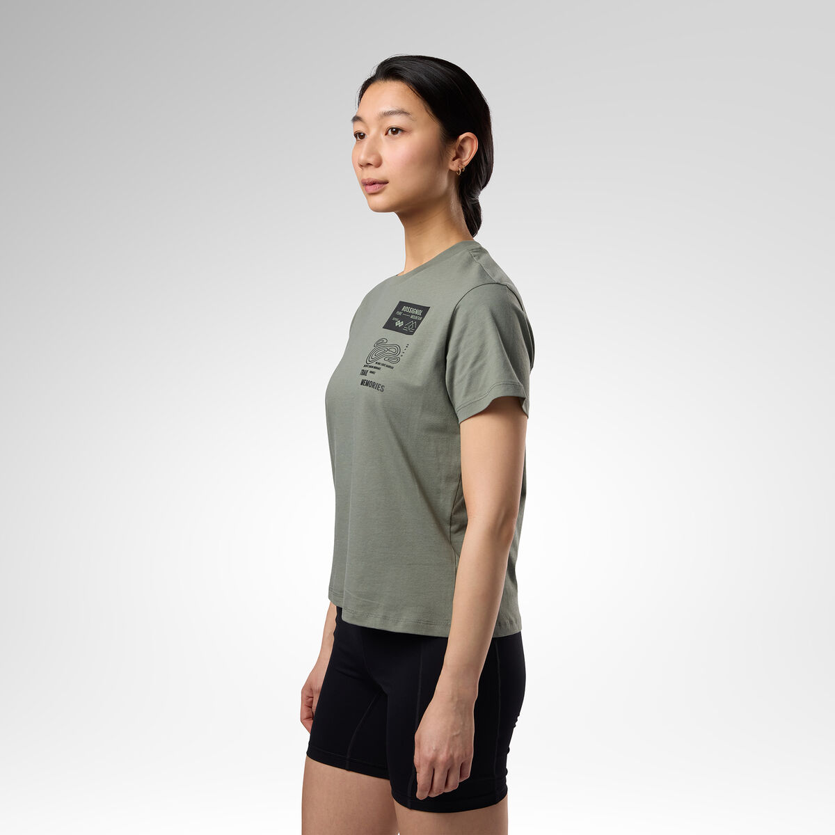 Rossignol Women's Graphic Waterfall Tee Green