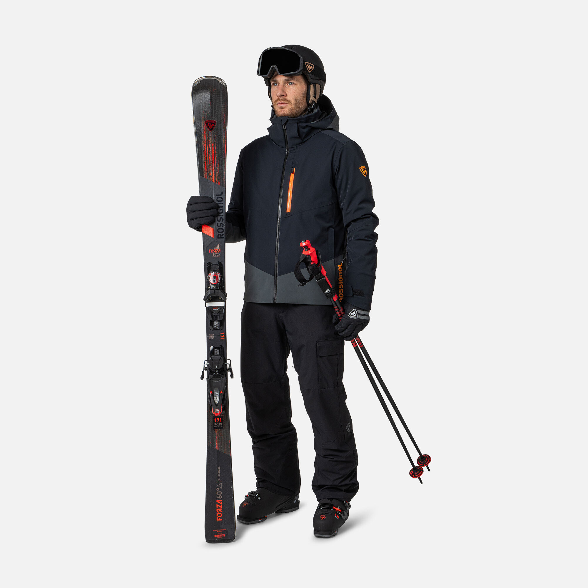 ROSSIGNOL ジップアップブルゾン ブラック 【サイズXL】 Men's Blackside Ski Jacket | Black | Rossignol