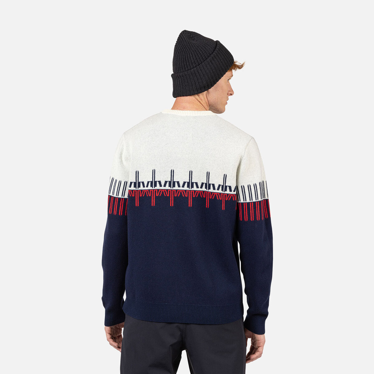 Rossignol Men's Patterned Crewneck Sweater Blue