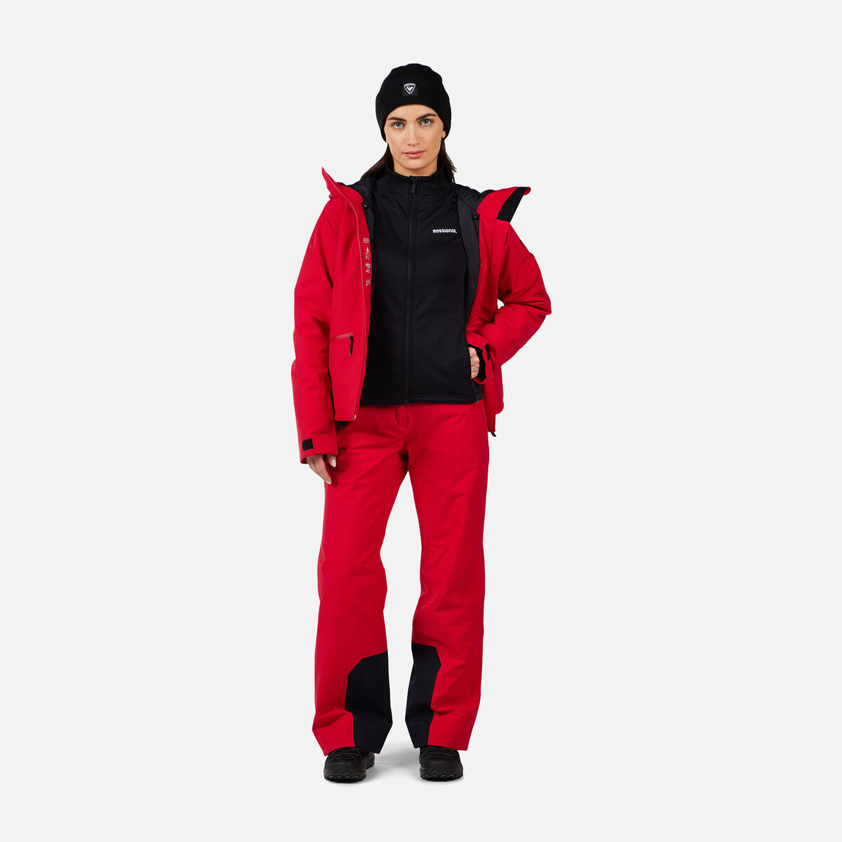 Rossignol Women's Blackside Mix Full-Zip Fleece Black