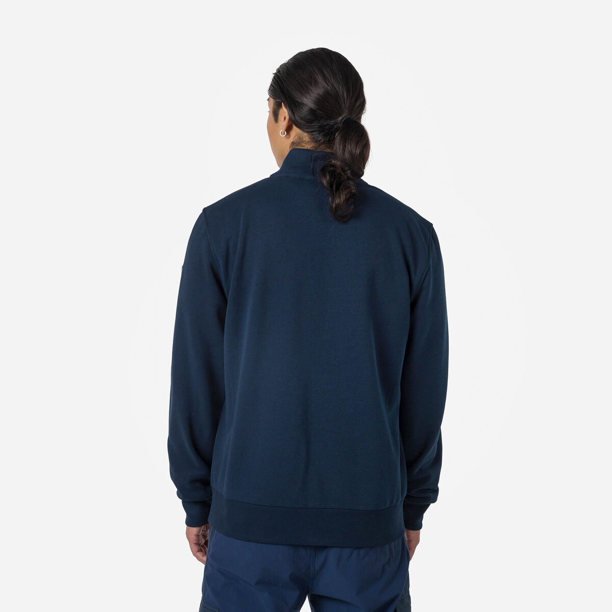 Rossignol Felpa con zip integrale in cotone uomo logo Blue