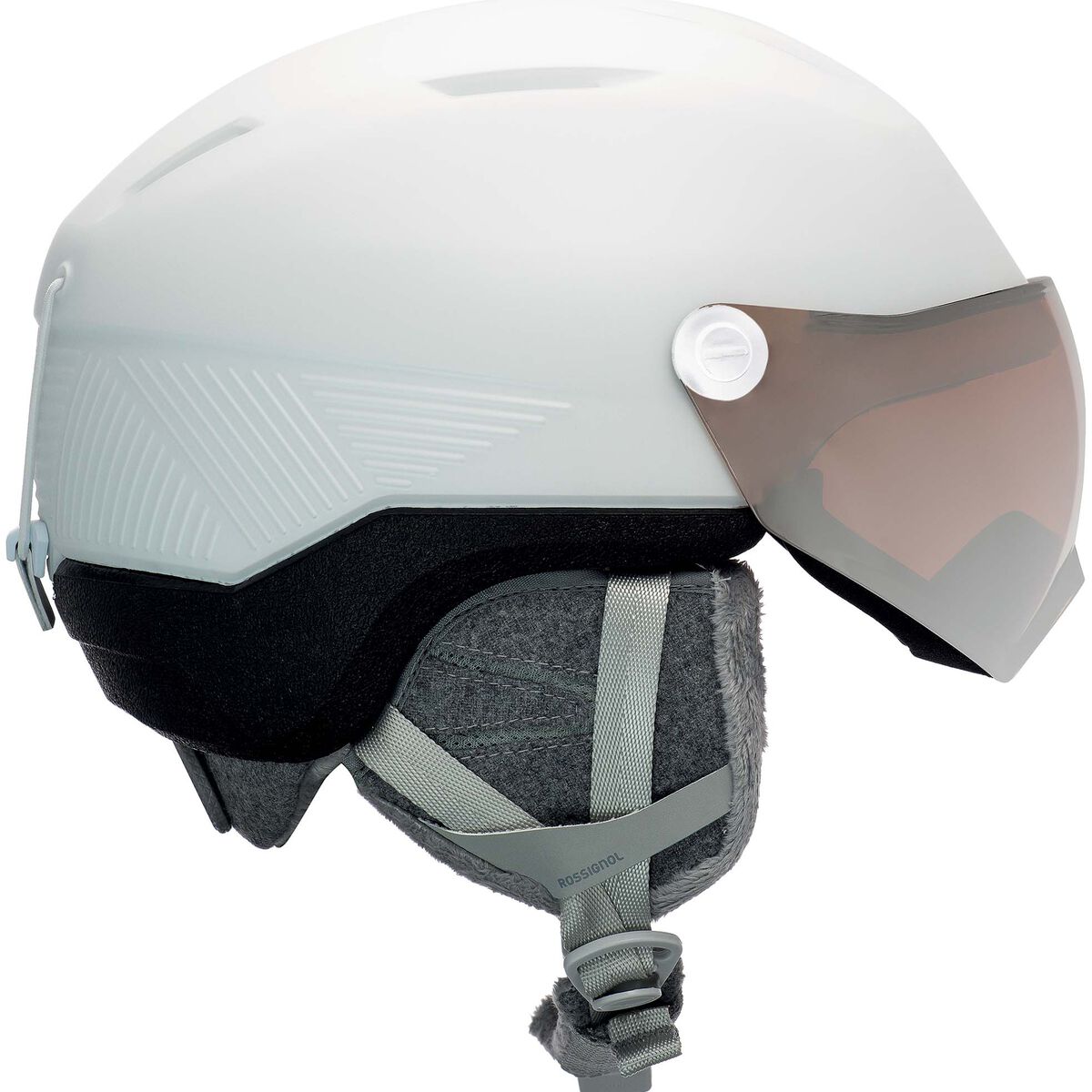 Rossignol Women's Helmet Fit Visor Impacts White