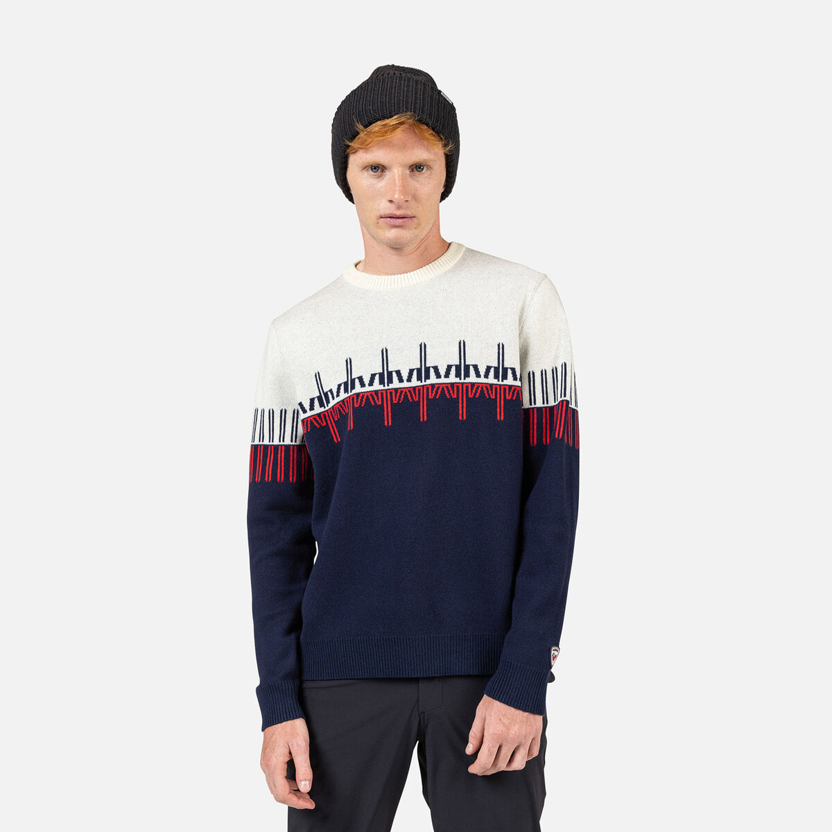 Rossignol Men's Patterned Crewneck Sweater Blue