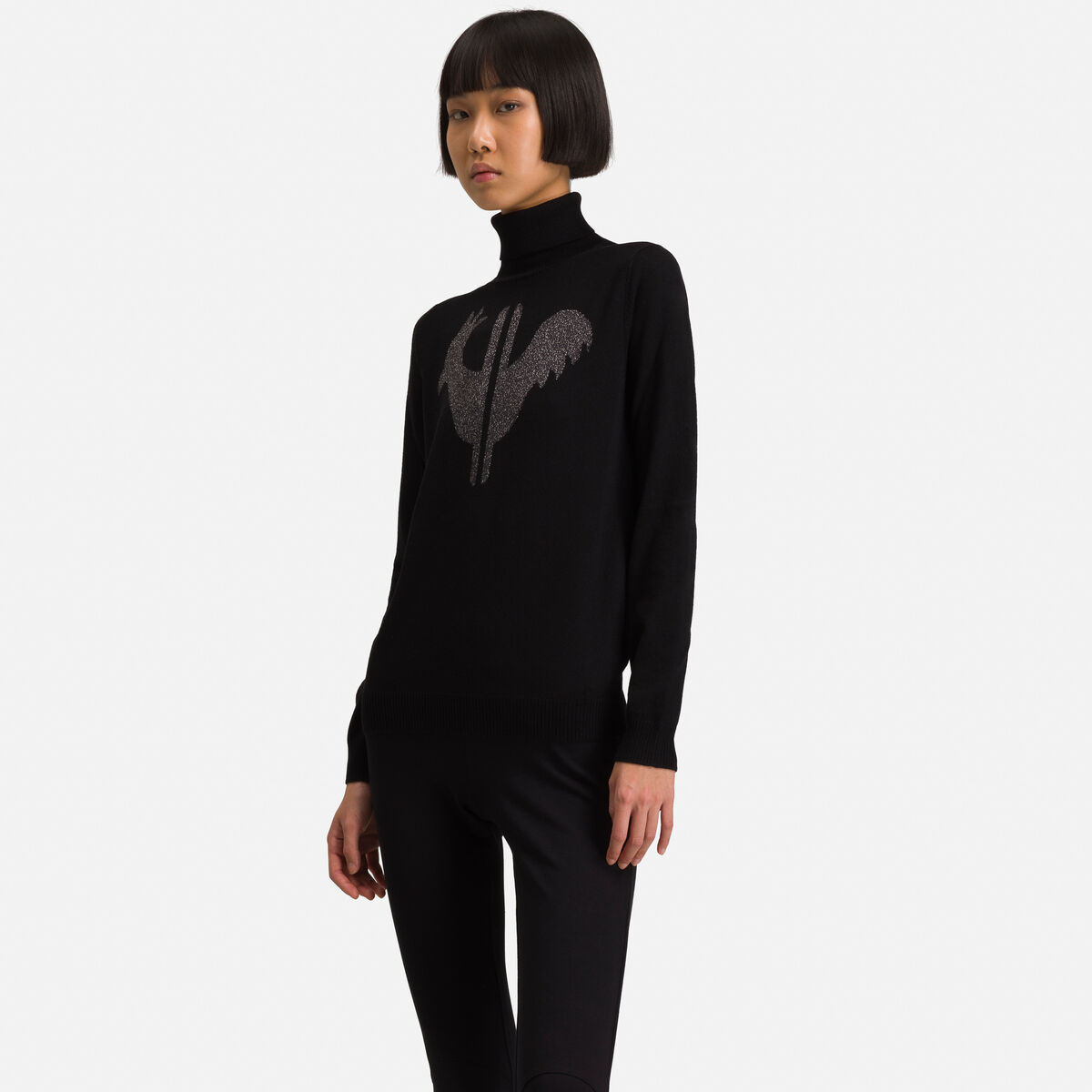 Rossignol Pull col roul&eacute; Classic Femme Black