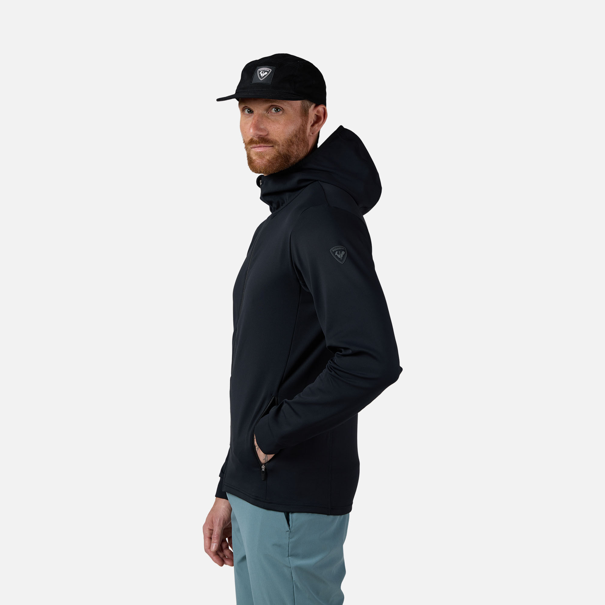 Men's Mid Layer Full-Zip Hoodie Jacket | black | Rossignol