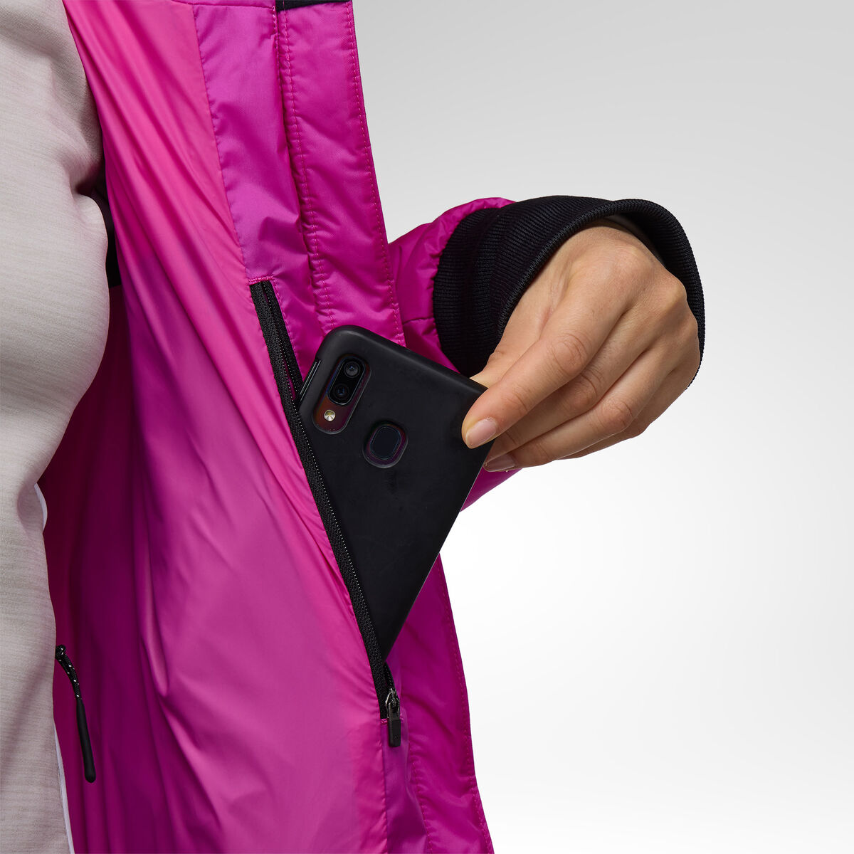 Rossignol Women's Snowblaze Down Bomber Ski Jacket Pink Purple