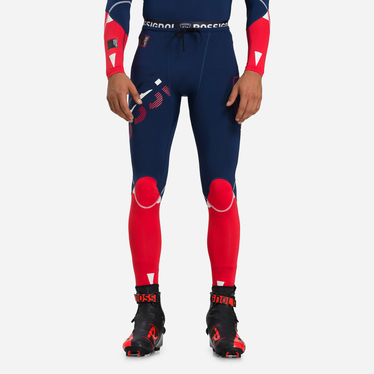 Rossignol Infini Compression Race Tights navy-red, CrossCountry
