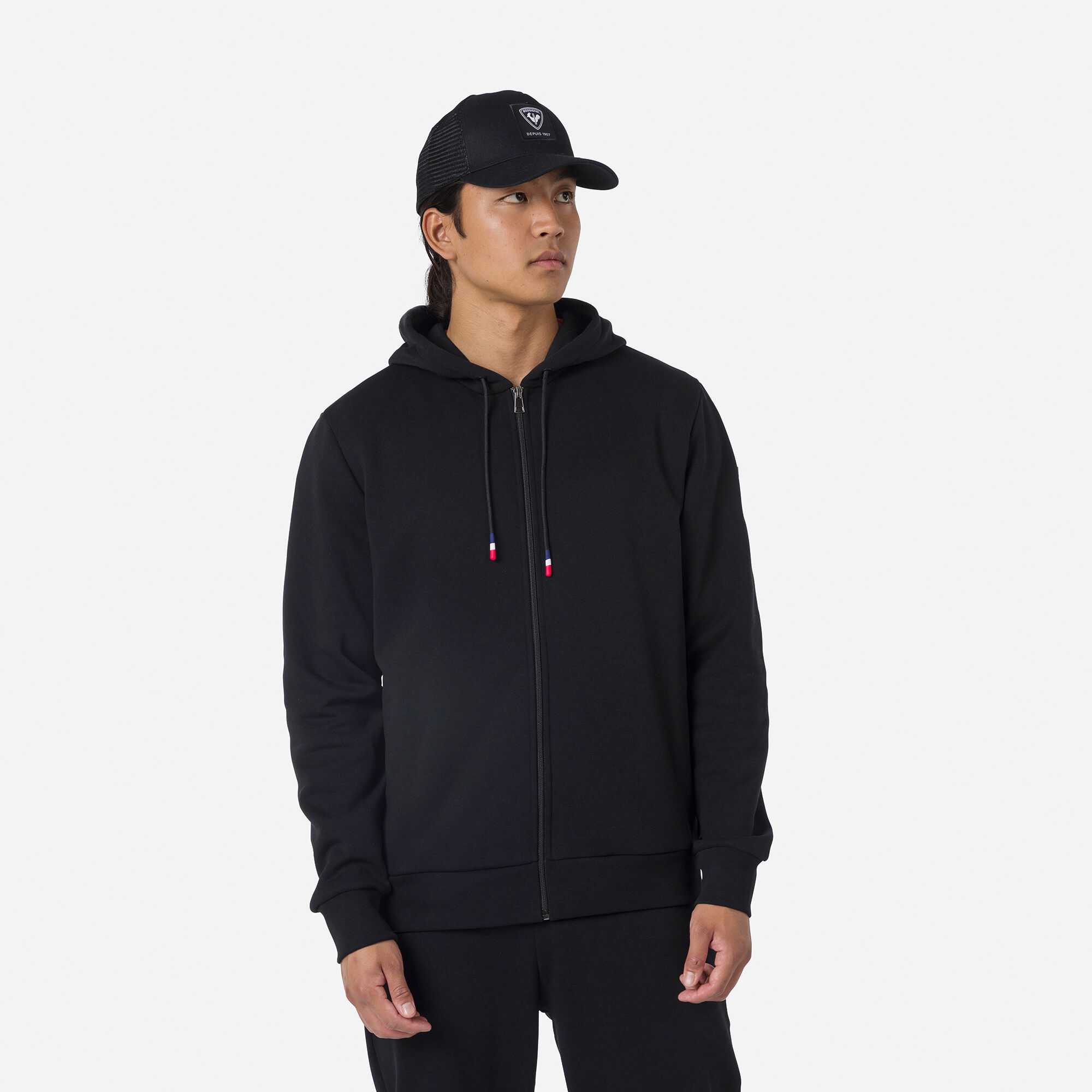 Rossignol パーカー　メンズxs 男女兼用　ジップアップ　黒 Rossignol Men's Full-Zip Hooded Logo Sweatshirt | T-Shirt & Tops