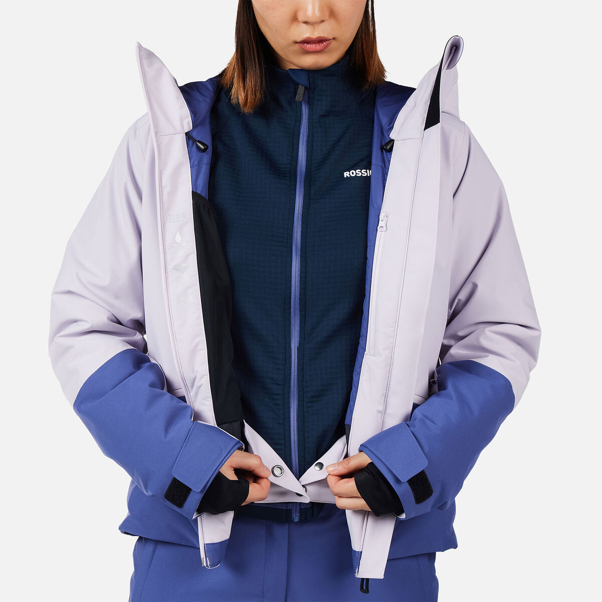 Rossignol Women's Rochrun Insulated Ski Jacket pinkpurple