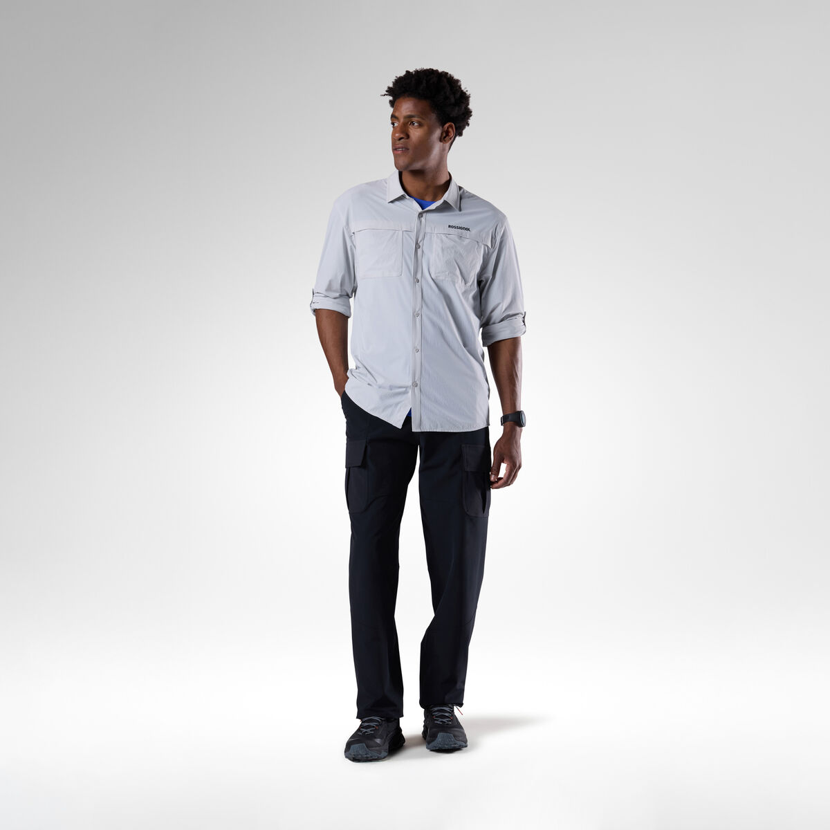 Rossignol Men's Long Sleeve Ventilation Shirt Grey