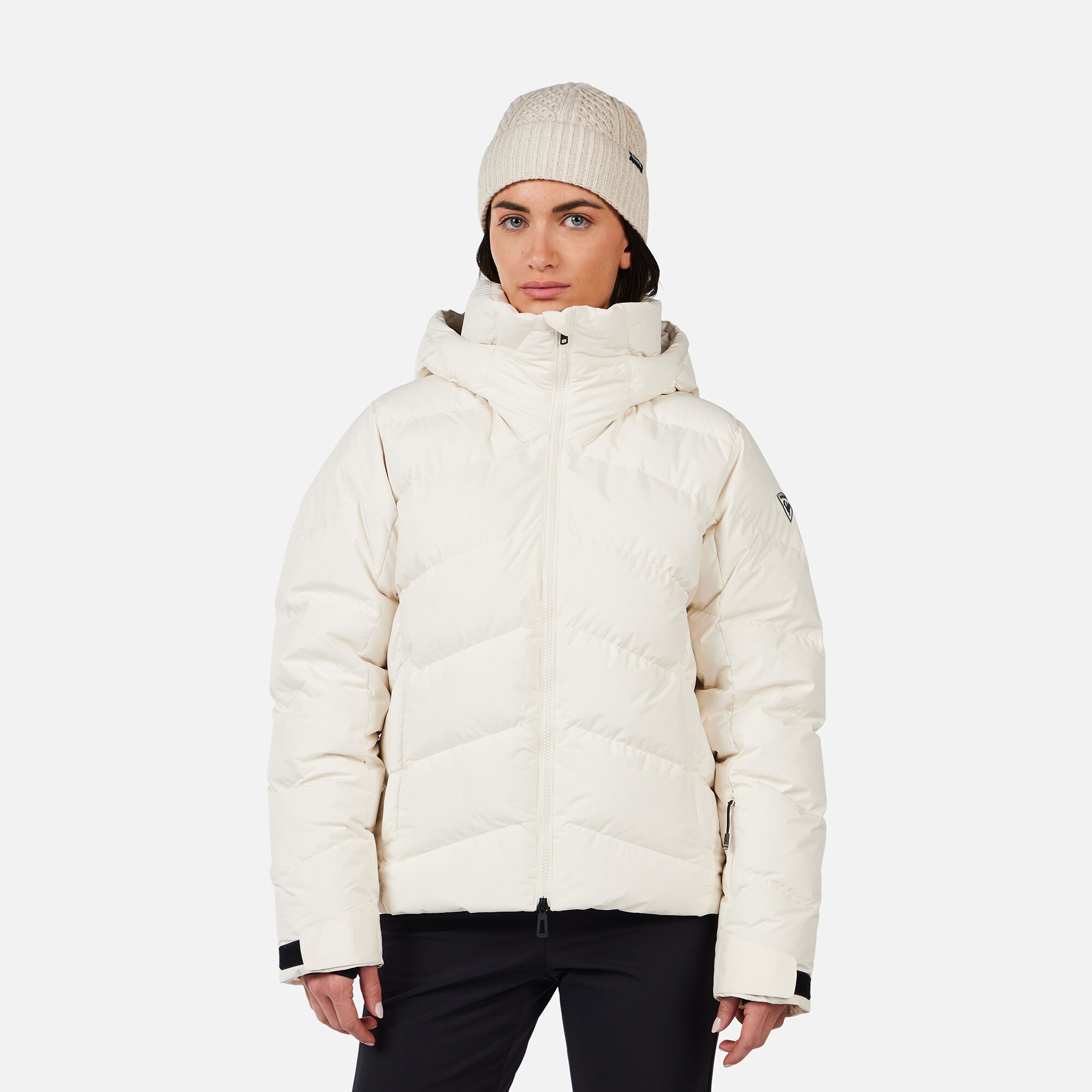 ROSSIGNOL ジャケット 灰 & パンツ 白 Women's Wispile Ripstop Down Ski Jacket | Ski & snowboard jackets