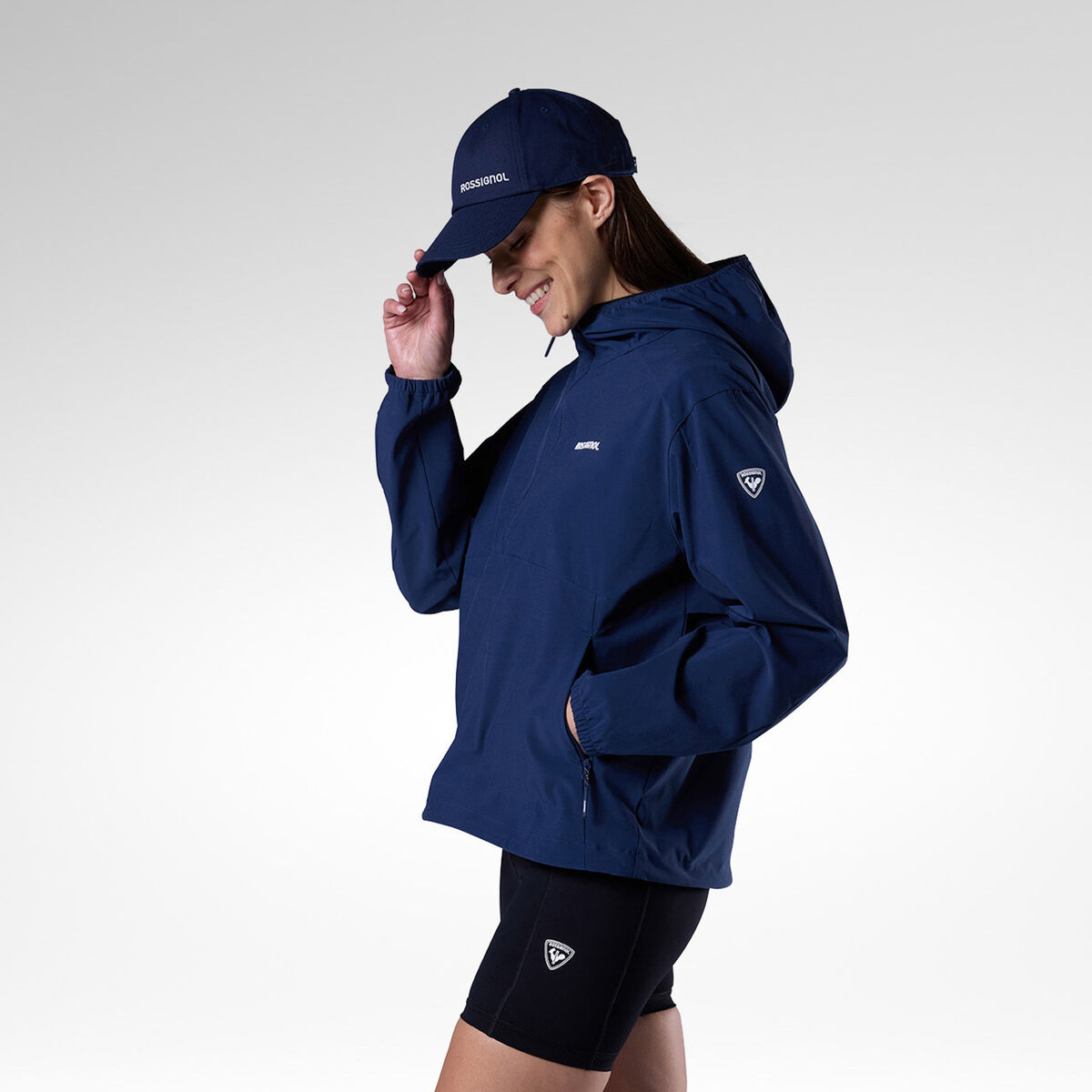 Rossignol Elastische Anorakjacke mit Kapuze f&uuml;r Damen Blau
